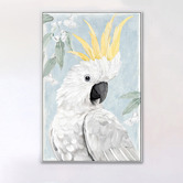 Sage Lane Cocka-too Cute Framed Canvas Wall Art