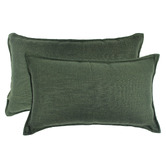 Sage Lane Olive Marks Linen-Blend Cushion