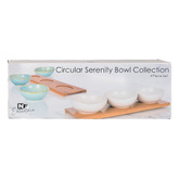 Sage Lane 4 Piece Elgin Ceramic Round Dip Bowl &amp; Tray Set