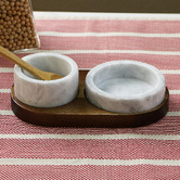 Sage Lane 3 Piece Gaden Marble Salt &amp; Pepper Bowl Set