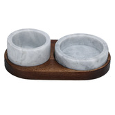 Sage Lane 3 Piece Gaden Marble Salt &amp; Pepper Bowl Set