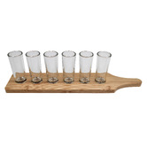 Sage Lane 7 Piece Fontana Shot Glass &amp; Serving Paddle Set