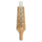 Sage Lane 7 Piece Fontana Shot Glass &amp; Serving Paddle Set