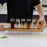 Sage Lane 7 Piece Fontana Shot Glass &amp; Serving Paddle Set