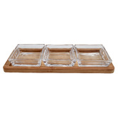 Sage Lane 4 Piece Monte Serving Bowl &amp; Tray Set