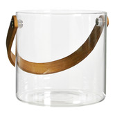 Sage Lane Hayward Glass &amp; Bamboo Ice Bucket