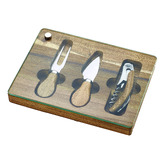 Sage Lane 4 Piece Danbury Cheese Knife &amp; Board Set