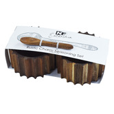 Sage Lane 3 Piece Salem Acacia Wood Spice Bowl &amp; Spoon Set