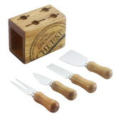 Sage Lane 5 Piece Milford Cheese Knife &amp; Block Set