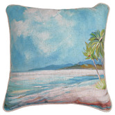 Sage Lane Karson Square Linen-Blend Cushion