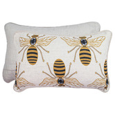 Sage Lane Biene Rectangular Linen-Blend Cushion