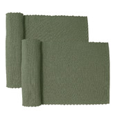 Sage Lane Napery Ribbed Cotton-Blend Table Runner