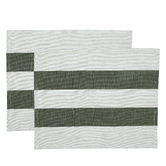 Sage Lane Napery Striped Cotton-Blend Placemats