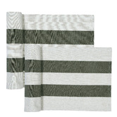 Sage Lane Napery Cotton-Blend Striped Table Runner