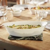 Sage Lane Venice Oval Opal Glass Baking Dish