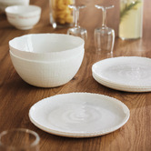 Sage Lane Atmore 23cm Opal Glass Salad Bowls