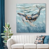 Sage Lane Whale Hello There Framed Canvas Wall Art