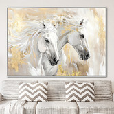 Sage Lane Hold Your Horses Framed Canvas Wall Art