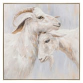 Sage Lane We Goat Together Framed Canvas Wall Art