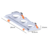Globe Luxe Lighting Chiyo 290mm Triple Light Downlight Frame