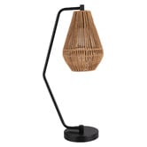 Globe Luxe Lighting Tomiko Black Rope &amp; Metal Desk Lamp
