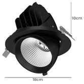 Globe Luxe Lighting Solsta 25W LED Tiltable Downlight