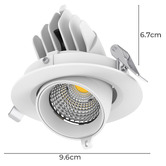 Globe Luxe Lighting Solsta 85mm Cut Out LED 13W Tiltable Recessed Downlight