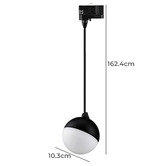 Globe Luxe Lighting Onska 162.4cm Opal Fascia LED Track Light