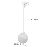 Globe Luxe Lighting Onska 162.4cm Opal Fascia LED Track Light