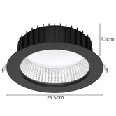 Globe Luxe Lighting Unni 220mm Cut Out LED 35W Fixed Recessed Downlight
