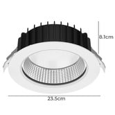 Globe Luxe Lighting Unni 220mm Cut Out LED 35W Fixed Recessed Downlight