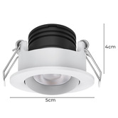Globe Luxe Lighting Zita 3W LED Tiltable Downlight