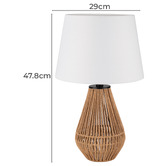 Globe Luxe Lighting 47.8cm Margot Paper Rope Table Lamp