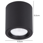Globe Luxe Lighting Varsam 122mm LED 20W Tiltable Surface Mount Downlight