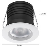 Globe Luxe Lighting Zita 35mm Cut Out LED 3W Recessed Downlight