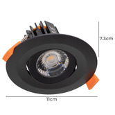 Globe Luxe Lighting Reslig 71mm LED 9W Tiltable Recessed Downlight
