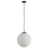Globe Luxe Lighting Monique Opal Glass &amp; Aluminium Pendant Light