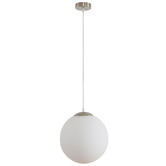 Globe Luxe Lighting Monique Opal Glass &amp; Aluminium Pendant Light