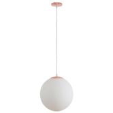 Globe Luxe Lighting Monique Opal Glass &amp; Aluminium Pendant Light