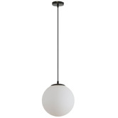 Globe Luxe Lighting Monique Opal Glass &amp; Aluminium Pendant Light