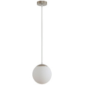 Globe Luxe Lighting Monique Opal Glass &amp; Aluminium Pendant Light