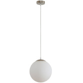 Globe Luxe Lighting Monique Opal Glass &amp; Aluminium Pendant Light