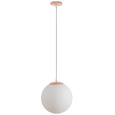 Globe Luxe Lighting Monique Opal Glass &amp; Aluminium Pendant Light