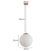 Globe Luxe Lighting Monique Opal Glass &amp; Aluminium Pendant Light