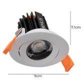 Globe Luxe Lighting Reslig 71mm LED 9W Tiltable Recessed Downlight