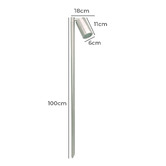 Globe Luxe Lighting Talha&nbsp;Stainless Steel Tri-Colour Path Light