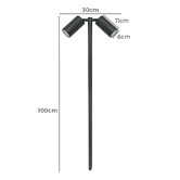 Globe Luxe Lighting Talha 2 Light Tri-Colour Spike Light