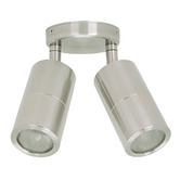 Globe Luxe Lighting Wendy 2 Light Stainless Steel Tri-Colour Outdoor Spotlight