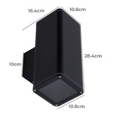 Globe Luxe Lighting Peter Square Up/Down Outdoor Wall Light
