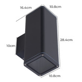 Globe Luxe Lighting Peter Square Up/Down Outdoor Wall Light